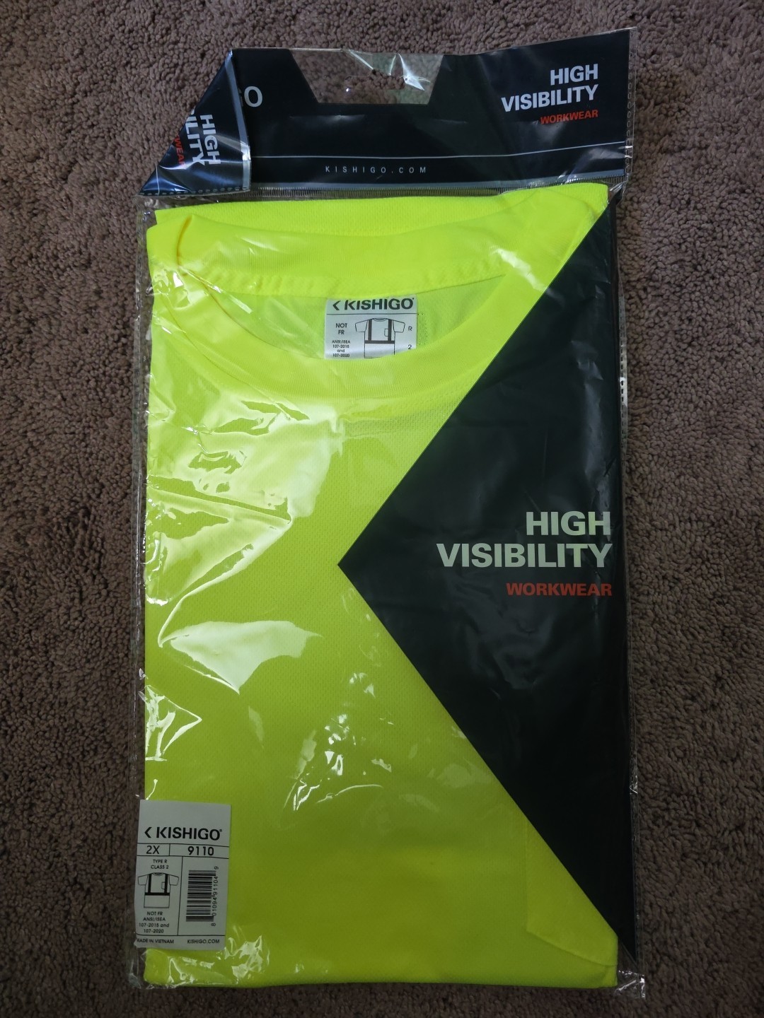 Kishigo 9110-9111 High-Performance Microfiber T-Shirt 2X Type R Class 2 New gallery