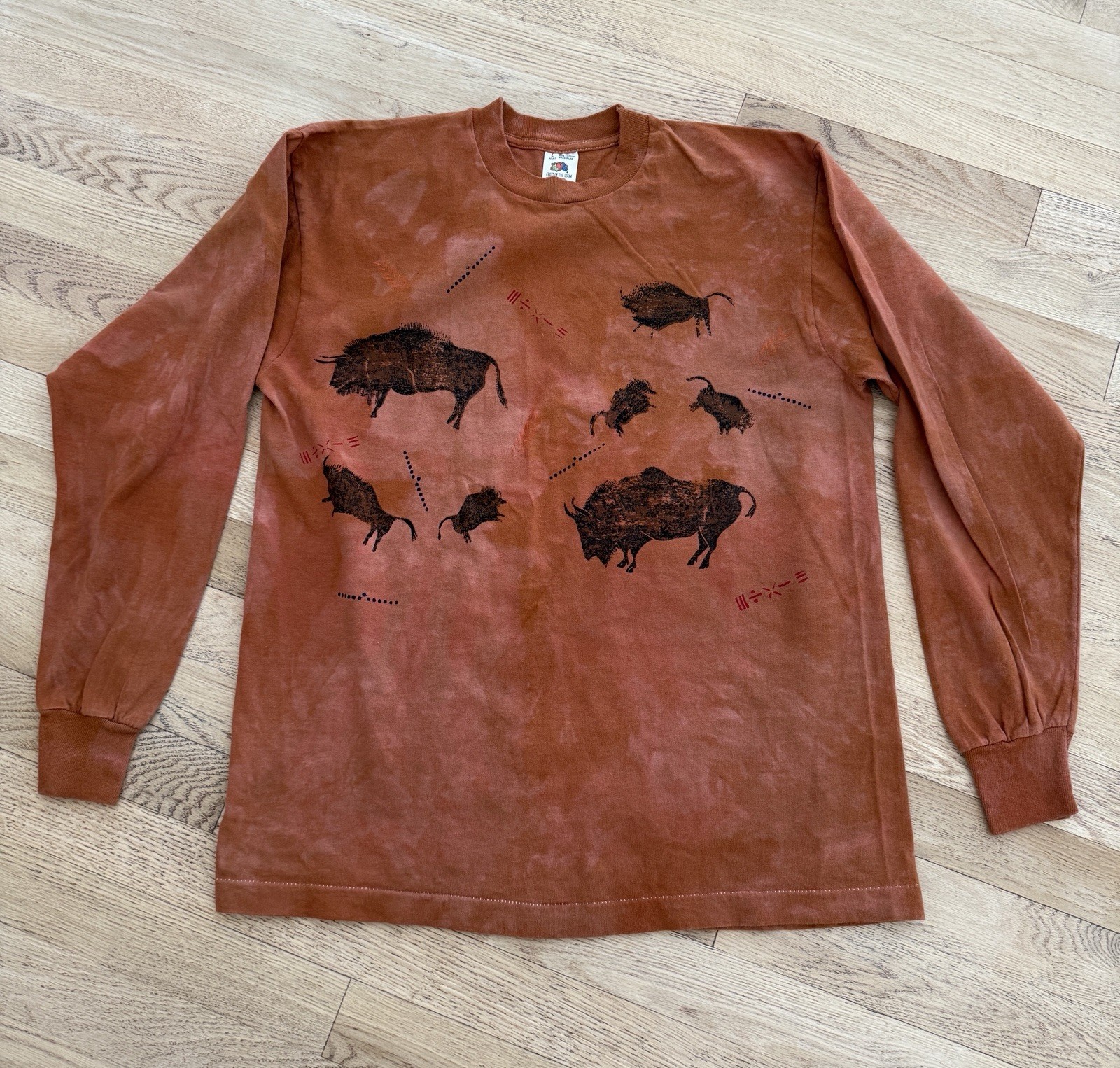 Vintage Andrea Bragg Designs Long Sleeve Shirt Sz L Buffalo 100% Cotton New gallery