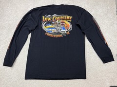 Harley Davidson Pocket T-Shirt LARGE Black Biker Y2K 2005 USA Charleston, SC