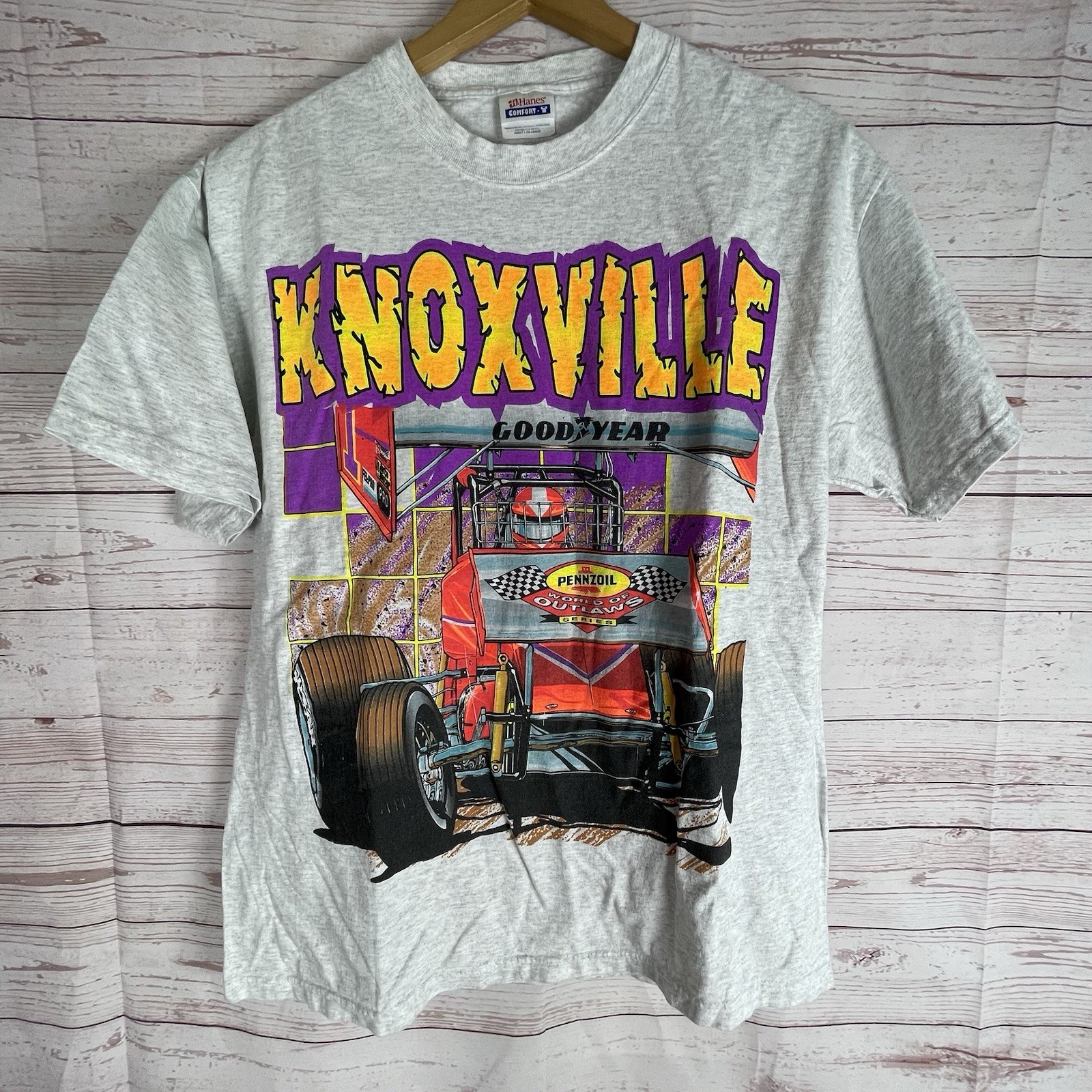 Vintage Knoxville Sprint Championships Shirt Mens Sz L Colorful Racing Art Y2K gallery