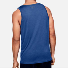 Under Armour Tank Top Mens Authentic Blue UA Tech USA Freedom Graphic Training