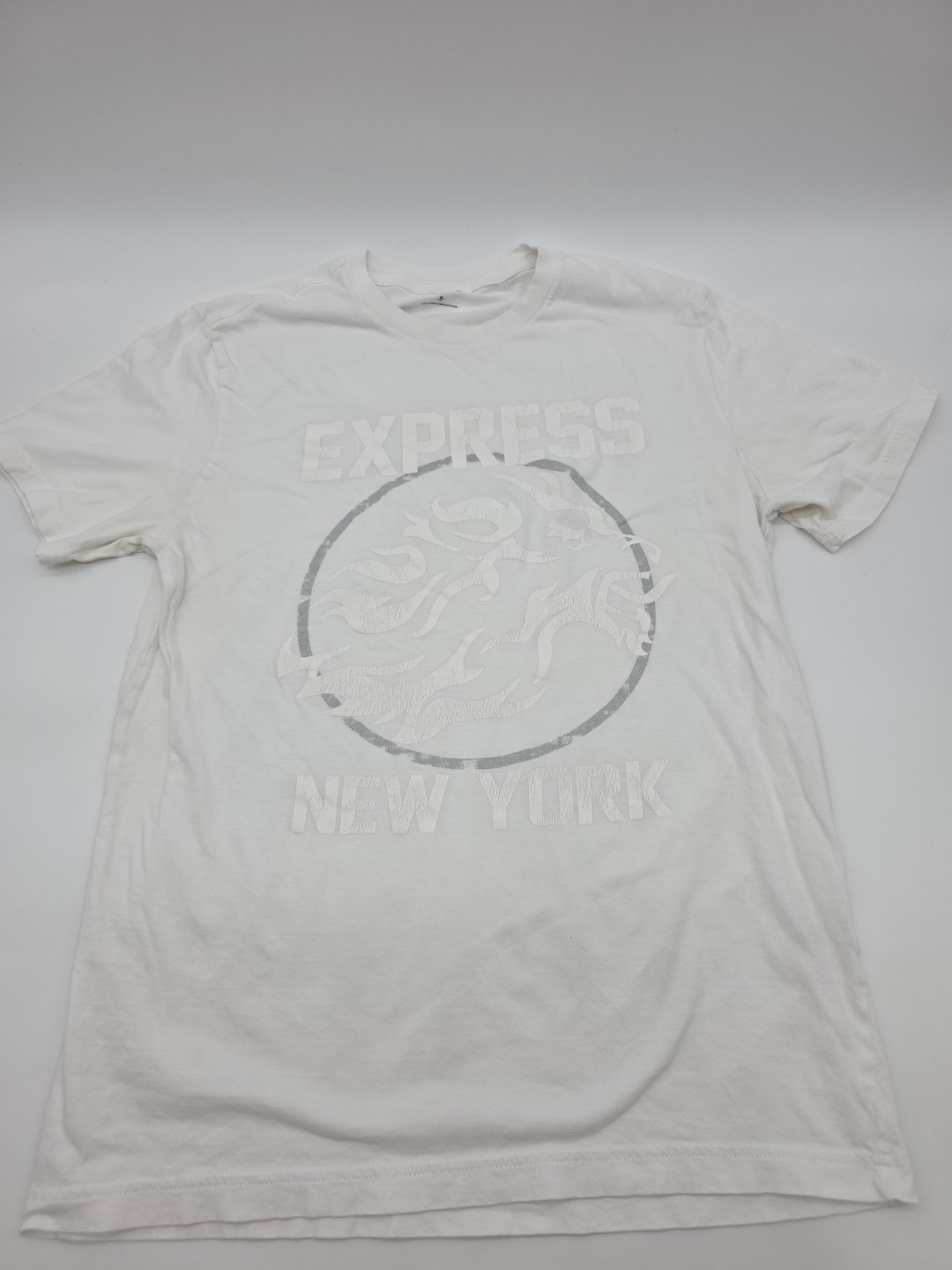 Express T-Shirt Men Medium White Graphic Tee#46578 gallery