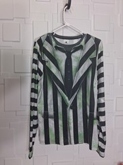 Universal Studios Beetlejuice Long Sleeve Halloween Costume HHN Shirt Sz Small