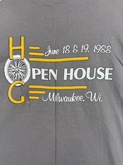 Vintage Harley Davidson HOG Open House T Shirt USA Made Biker XL Gray 90s