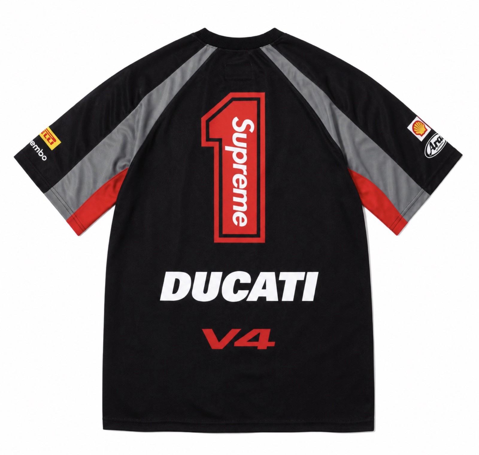 Supreme x Ducati Soccer Jersey Black 24SS Shirt Size Large Brand New SS24 gallery