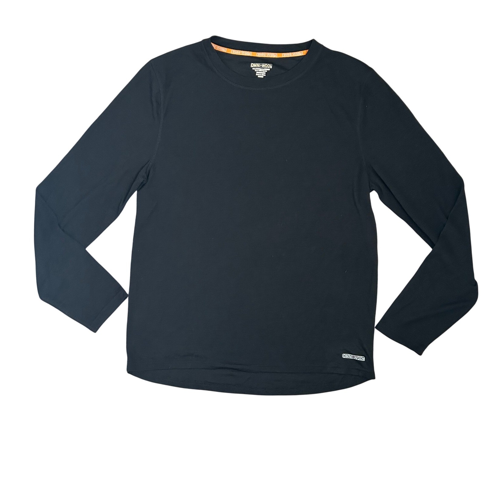 Omni-Wool Mens XXL Black Merino Wool Blend Long Sleeve Base Layer Thermal Shirt gallery
