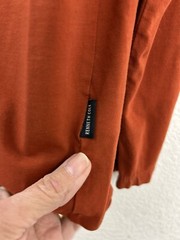 Kenneth Cole Mens Size L Henley Stretch Soft Lightweight Orange Shirt