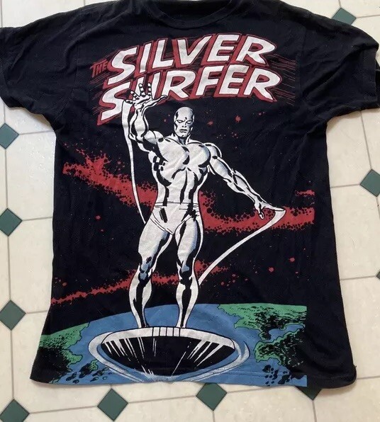 Silver Surfer #1 Vintage AOP Shirt Size Medium Rare Screen Print Marvel Comics gallery