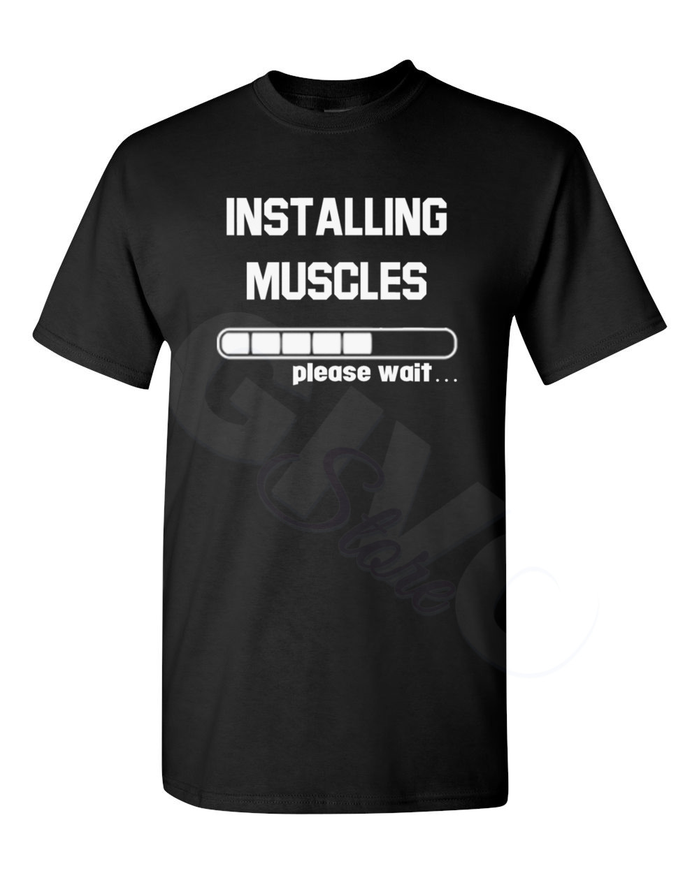 Mens Installing Muscles Funny T Shirt Workout Gym T-Shirt Fitness Exercise Tee gallery