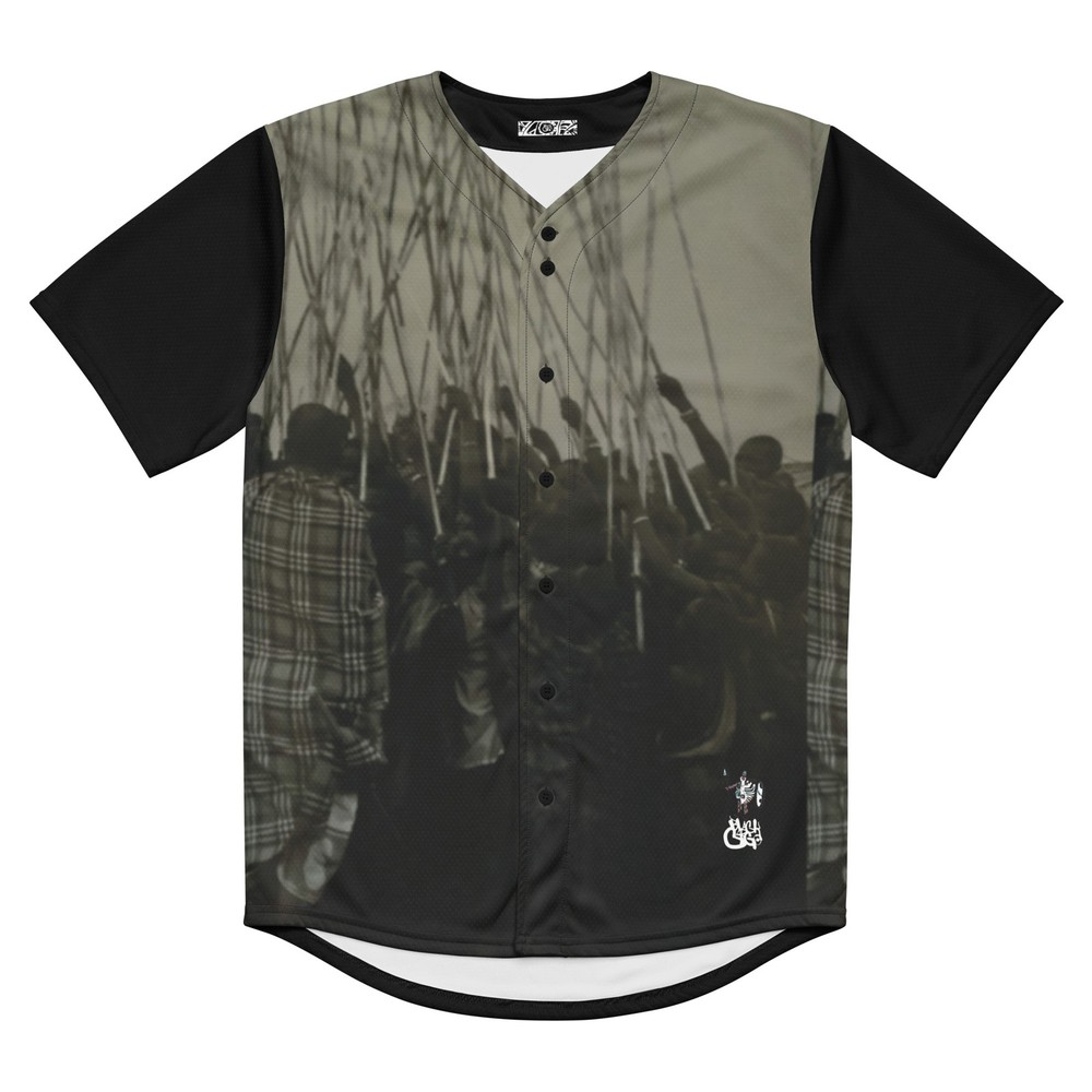 BlackCargo Mens Recycled Baseball Jersey Eco Friendly Streetwear Grey S M L XL