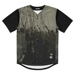 BlackCargo Mens Recycled Baseball Jersey Eco Friendly Streetwear Grey S M L XL