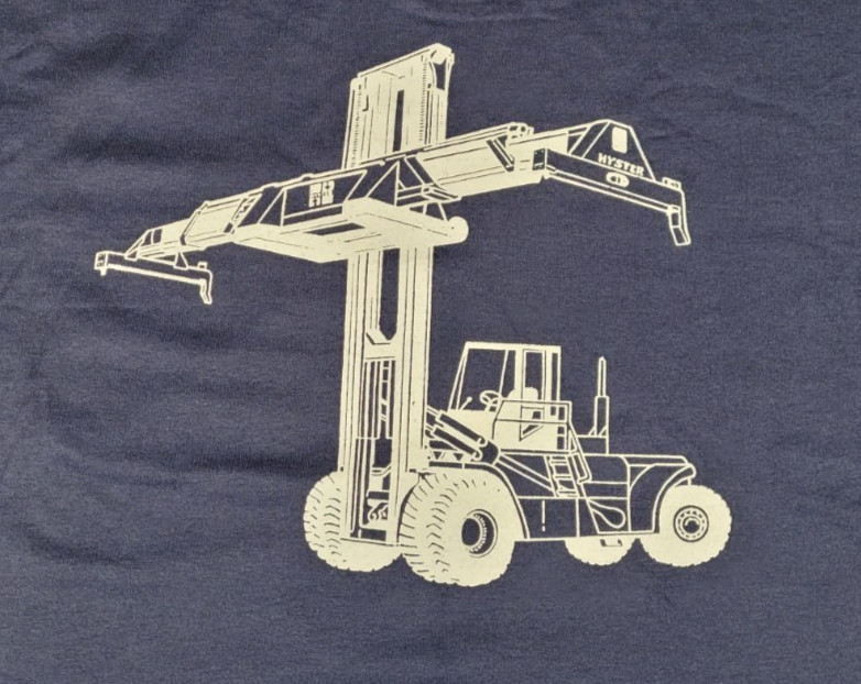 Vintage Printed Hyster Forklift Fruit of the Loom Pocket T-shirt Size XL NWOT gallery