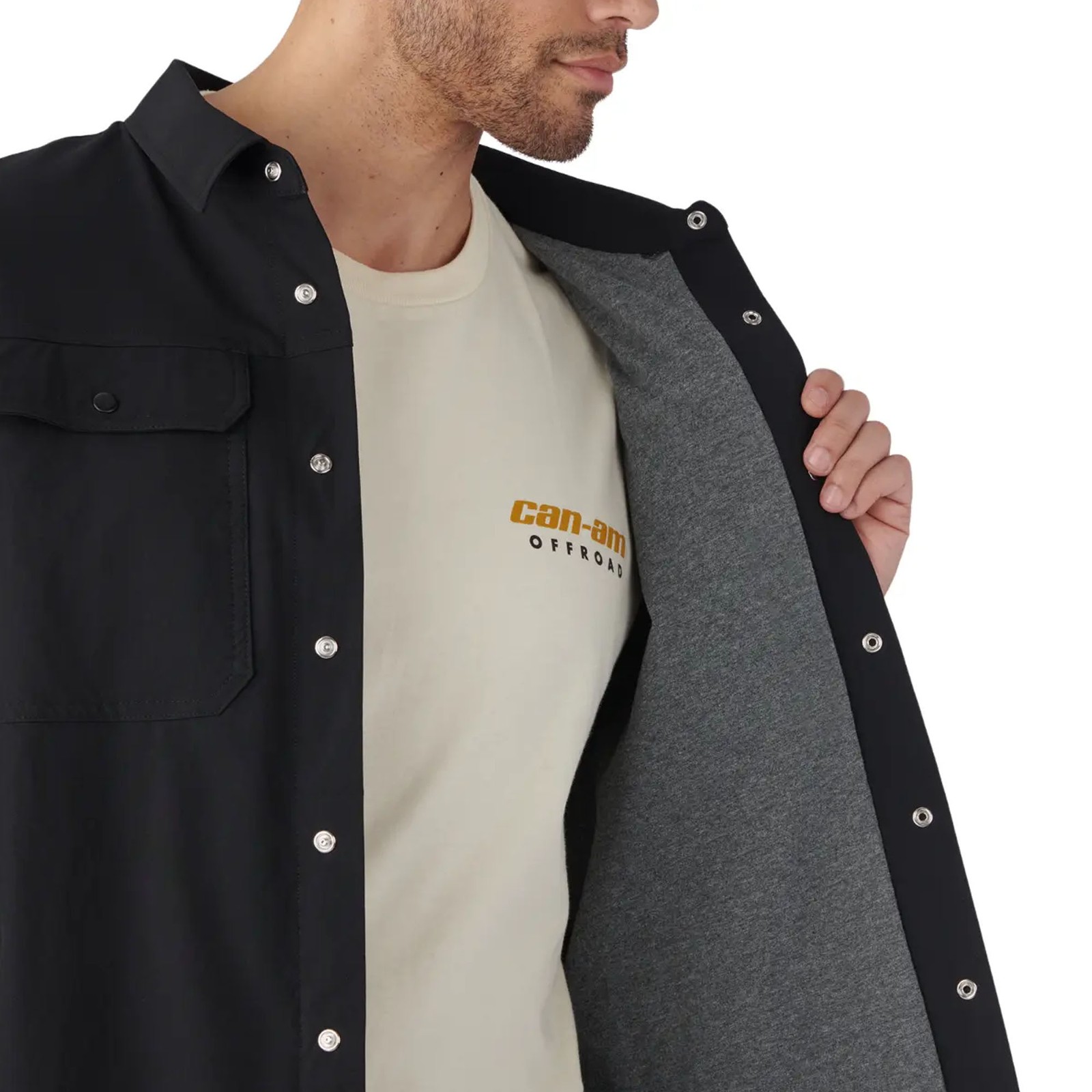 Can-Am Mens Utility Overshirt DWR Durable Water Repellent Heavyweight Black gallery