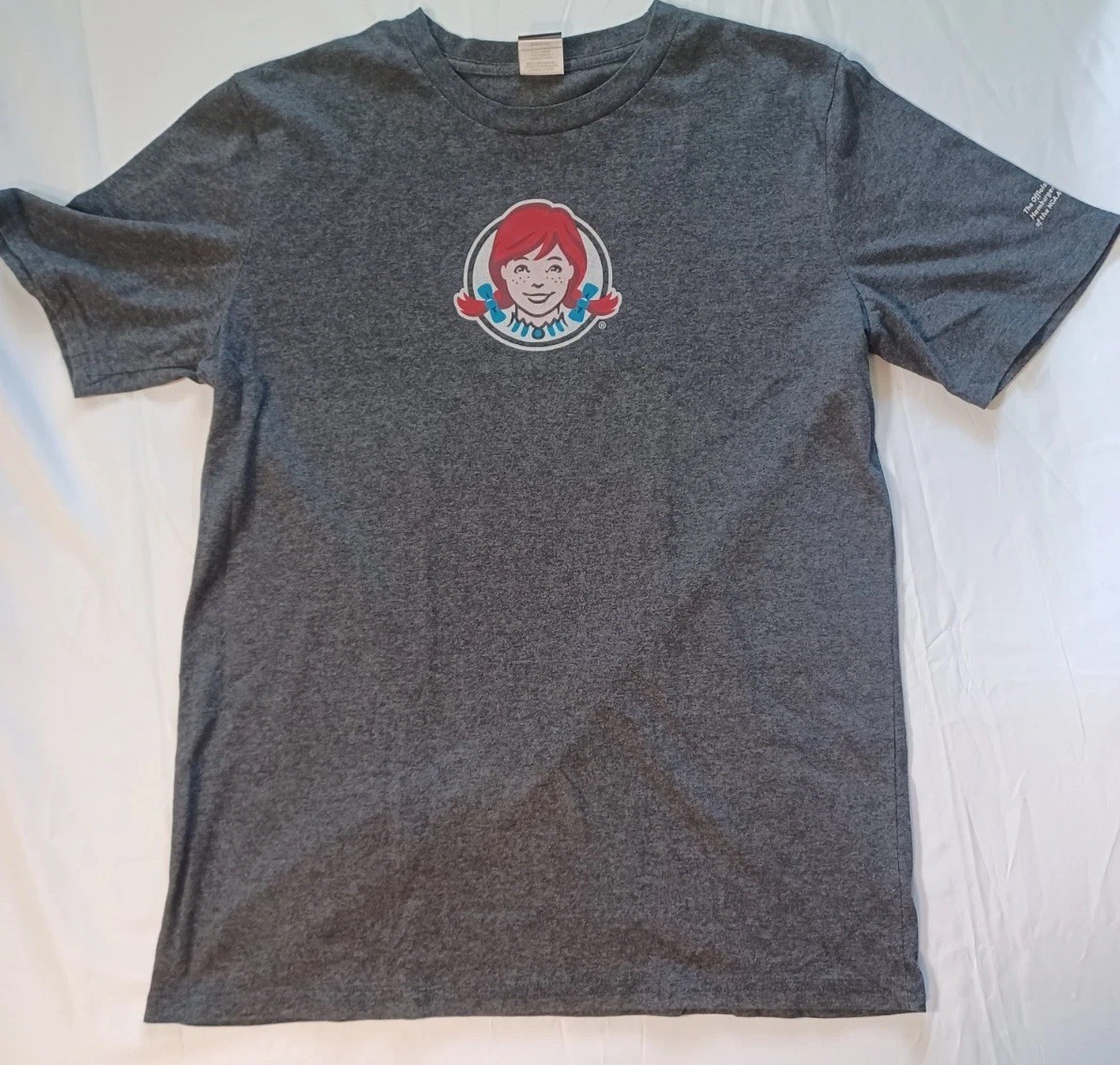 Wendy's Uniform ‘Cut Nets Not Corners’ Employee Men’s Gray Medium T Shirt Barco gallery