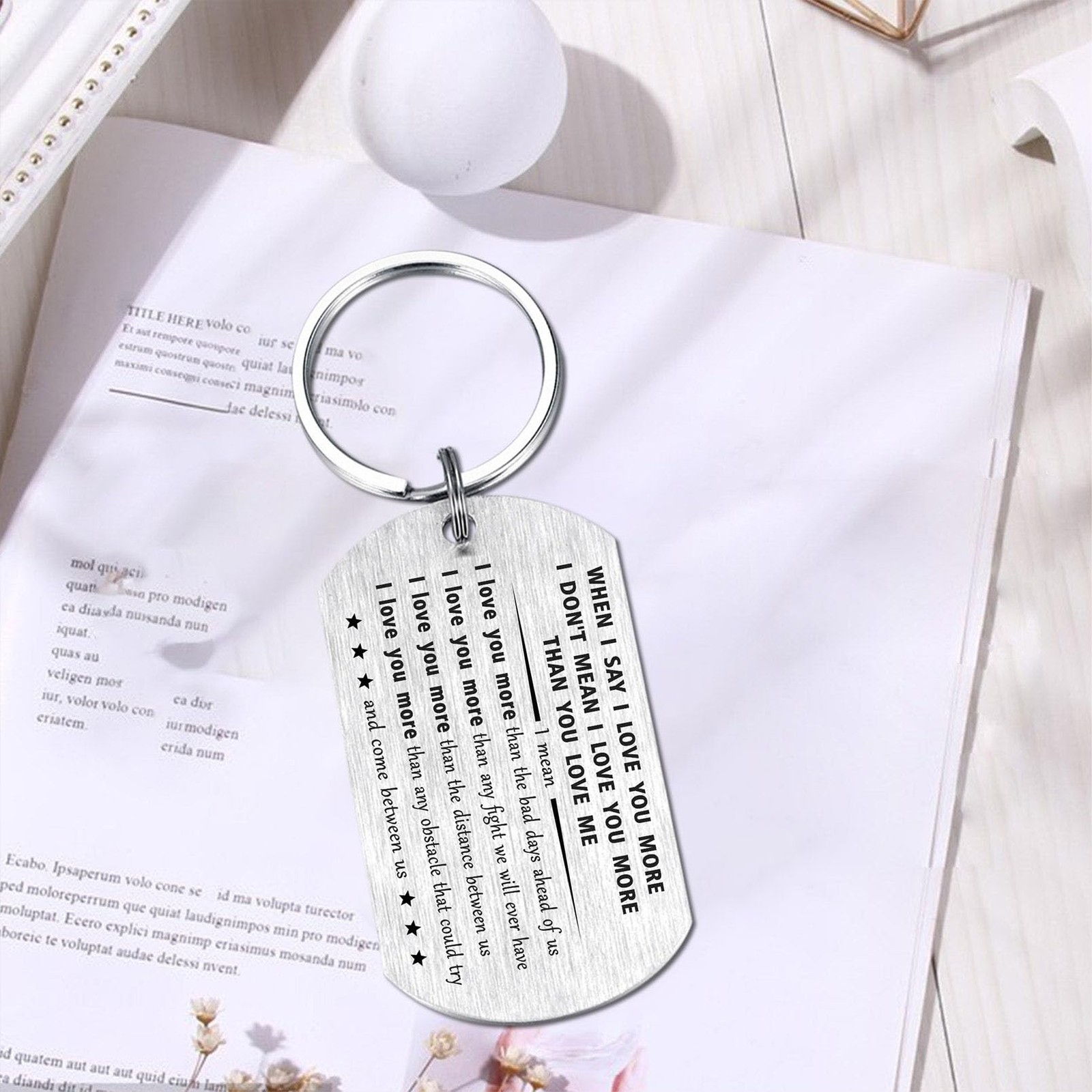The End I Win Keychain, Her, I Love You, Anniversary, Valentine, Girlfriend gallery
