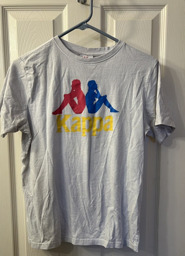 Kappa Brand T Shirt Authentic Logo Size Small Gray Preowned Great Condition