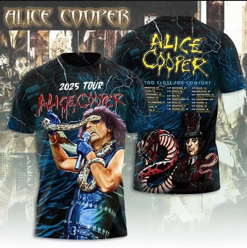 New Alice Cooper 2025 Gift For Fans S-6XL 3D T-shirt MO803