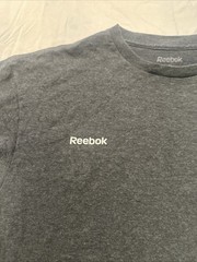 Reebok Men’s Medium Gray Short Sleeve Crew Neck Logo T-Shirt Athletic Casual