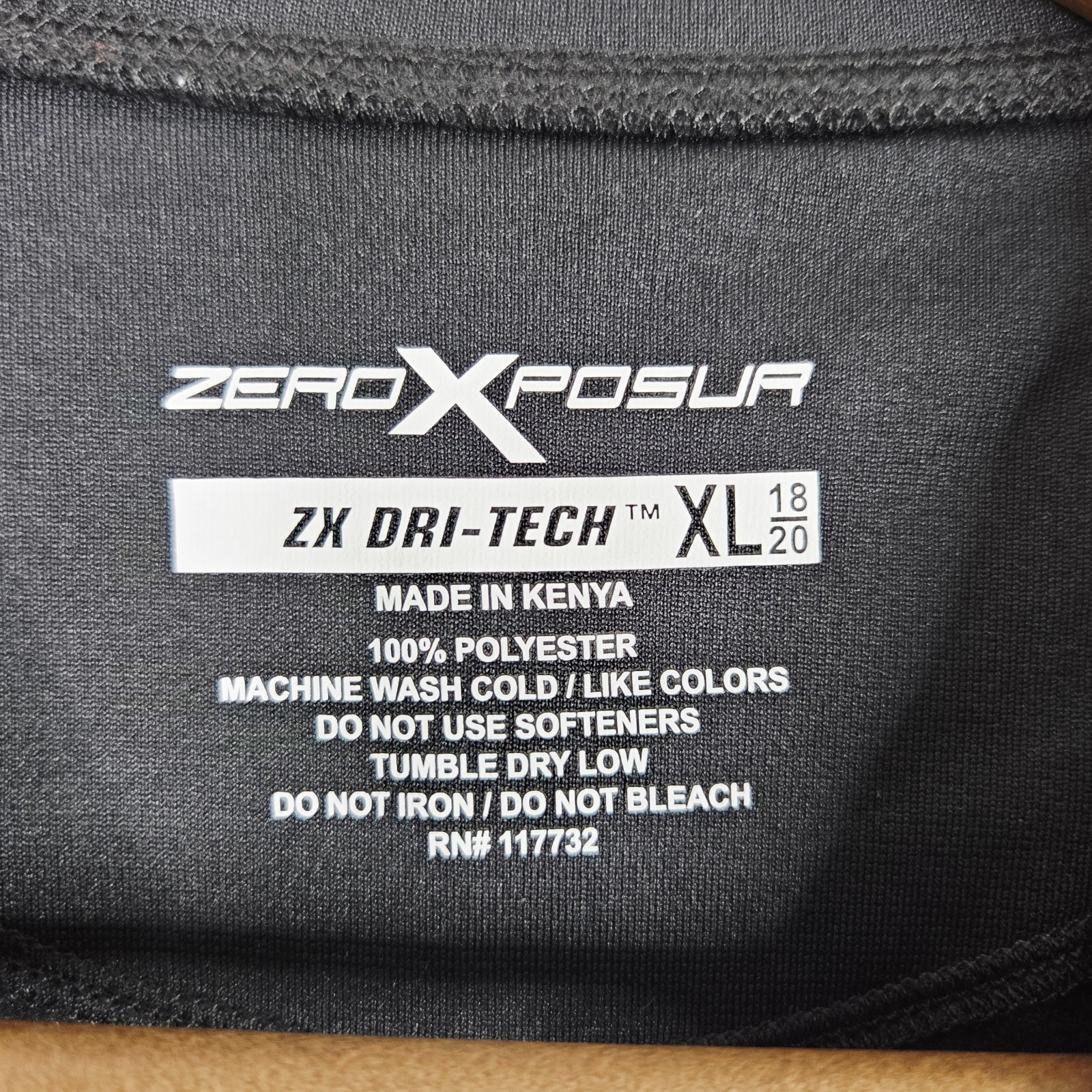 ZeroXposur ZK Dri-Tech Long Sleeve Shirt Mens XL 18/20 Black Performance NWT gallery
