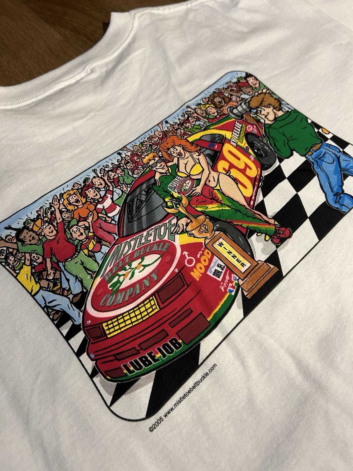 VTG 2005 Mistletoe Buckle Company Racing Comedy Graphic T-Shirt, Men’s XL, NWOT gallery