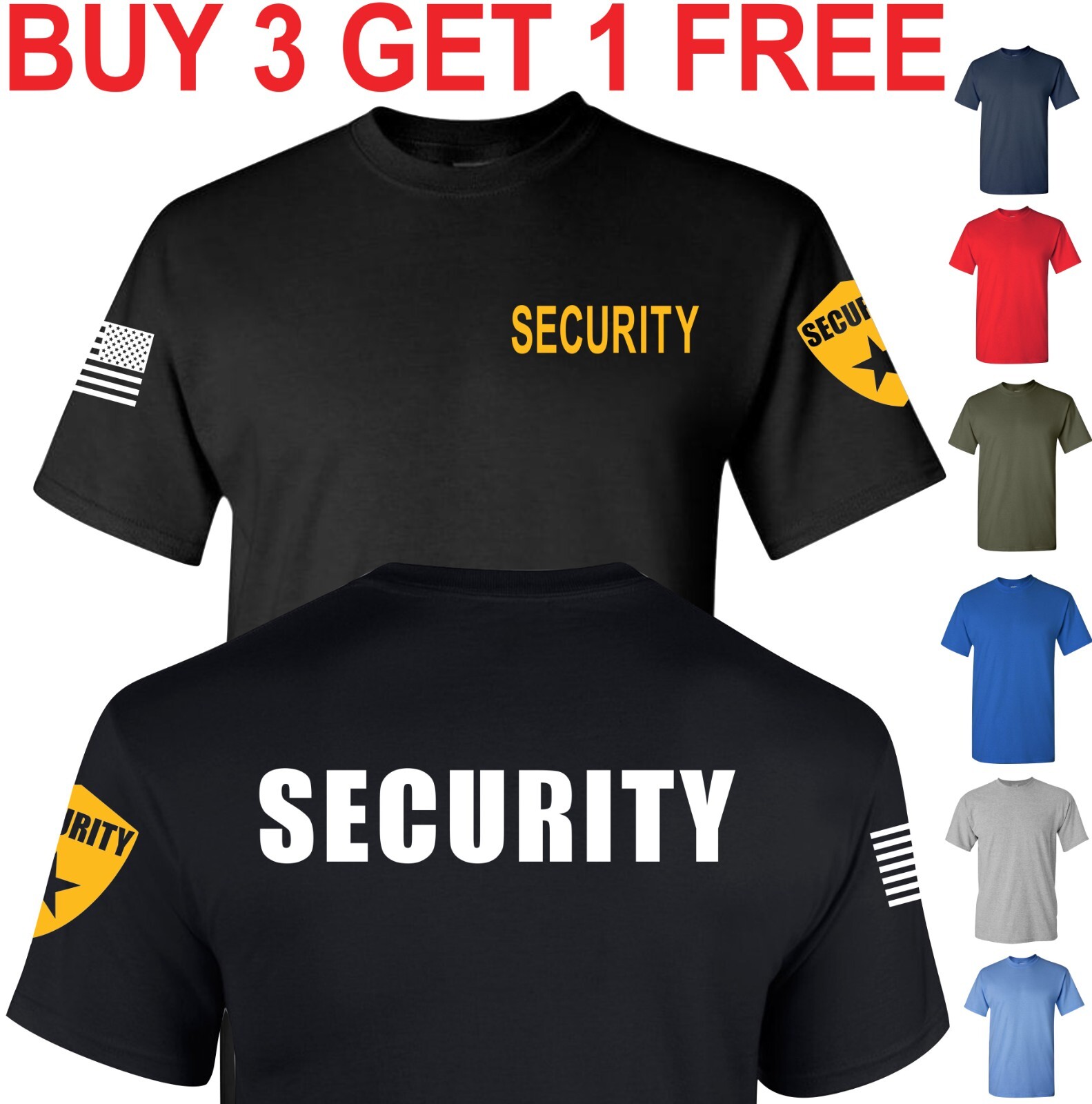 Security T Shirt Event Staff Office 100% Cotton gallery