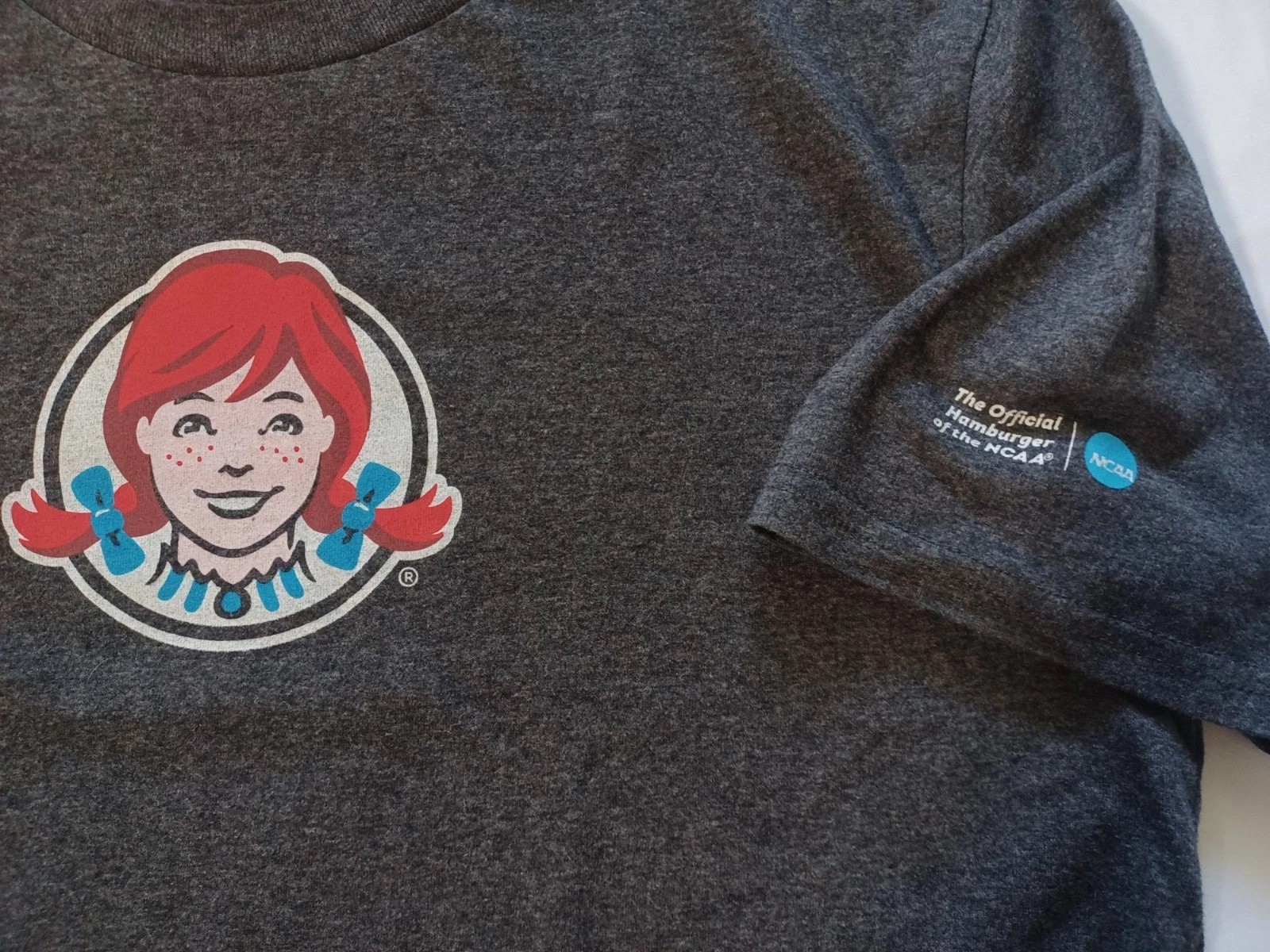Wendy's Uniform ‘Cut Nets Not Corners’ Employee Men’s Gray Medium T Shirt Barco gallery