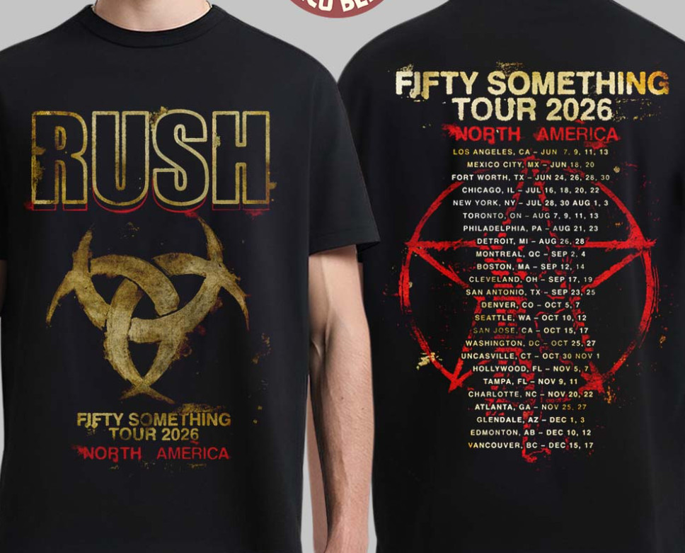Ru,sh F!fty Something To,ur 2026 M,erch Rush Stage Logo Tour T-Shirt gallery