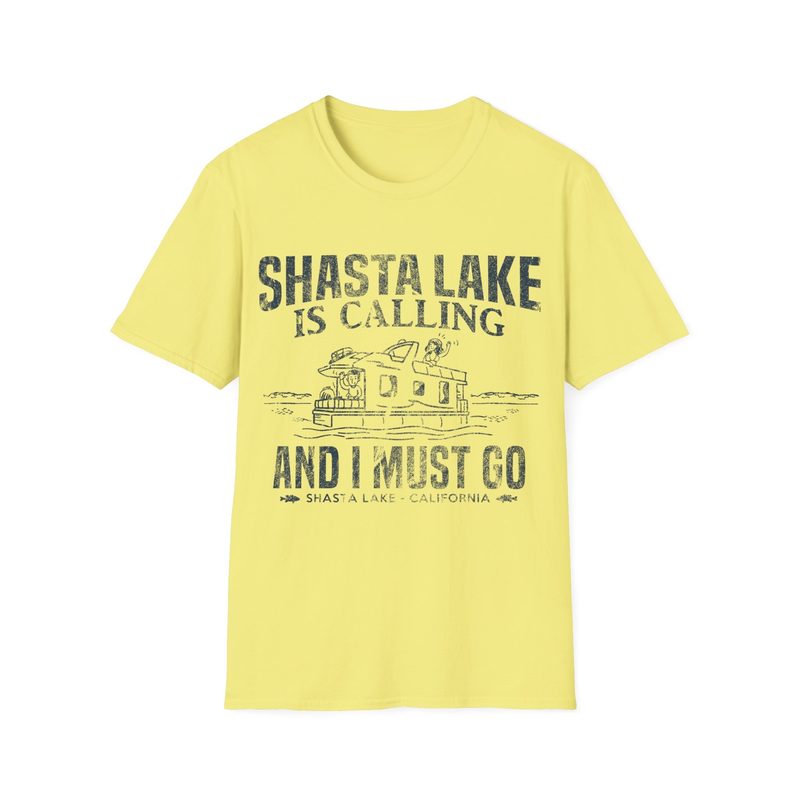 Shasta Lake Is Calling T-Shirt Tee Funny Houseboat Boating Family Vacation gallery