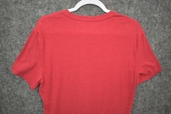 Columbia Shirt Medium Stretch Solid Red Short Sleeve Outdoors Mens
