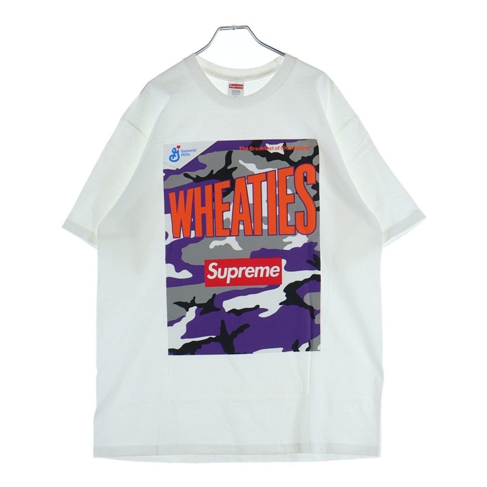 SUPREME 21SS Wheaties Tee Wheatie Short Sleeve T-shirt Top White Used 6ba98c210f