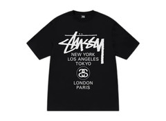 Stussy World Tour Tee Black White Cayenne Navy 4colors SS25