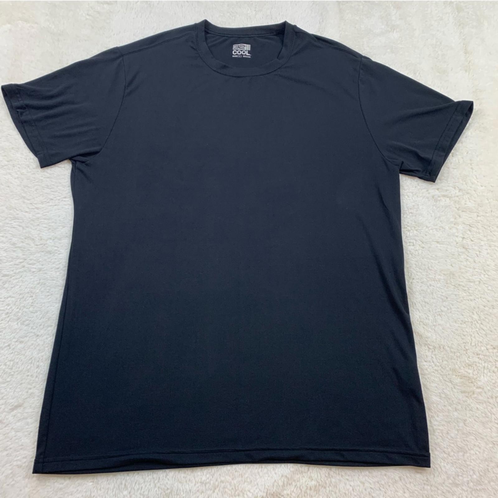 32 Degrees Men's Black Performance T-Shirt Wicking Athletic Crew Neck Tee gallery