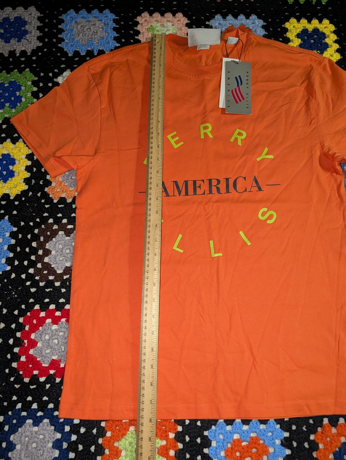 Perry Ellis America T Shirt Orange Size Small New gallery