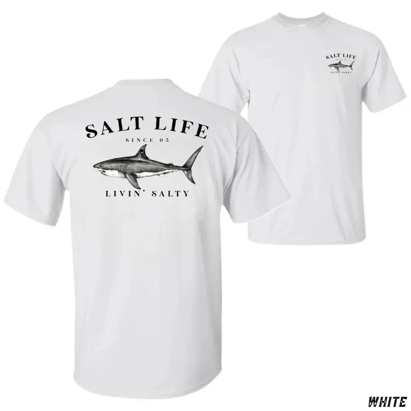 Saltwater Shark Fishing T Shirt Coastal Ocean Graphic Tee Unisex Beach Gift gallery