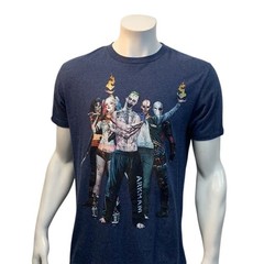 Suicide Squad DC Comic Harley Quinn Blue Graphic T-Shirt Tee Adult Large LG