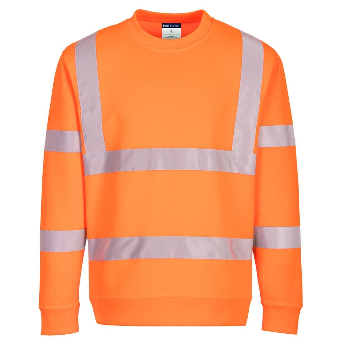 Portwest Hi Vis Crew Neck Sweatshirt Long Sleeve High Visibility Pullover Jumper
