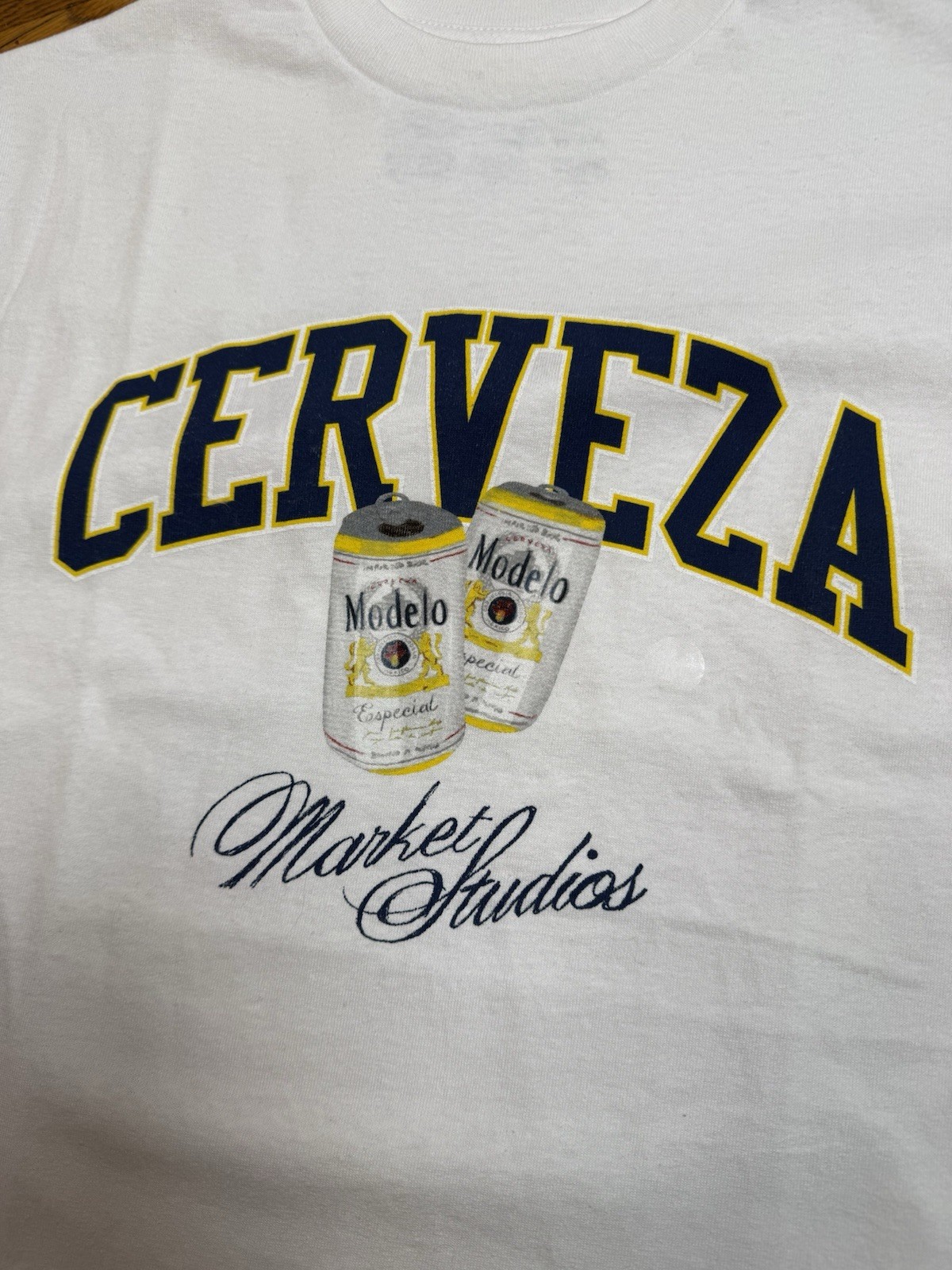 Modelo Market Street Collab Men's T-Shirt Size Medium Beer Graphic NWT Shirt gallery