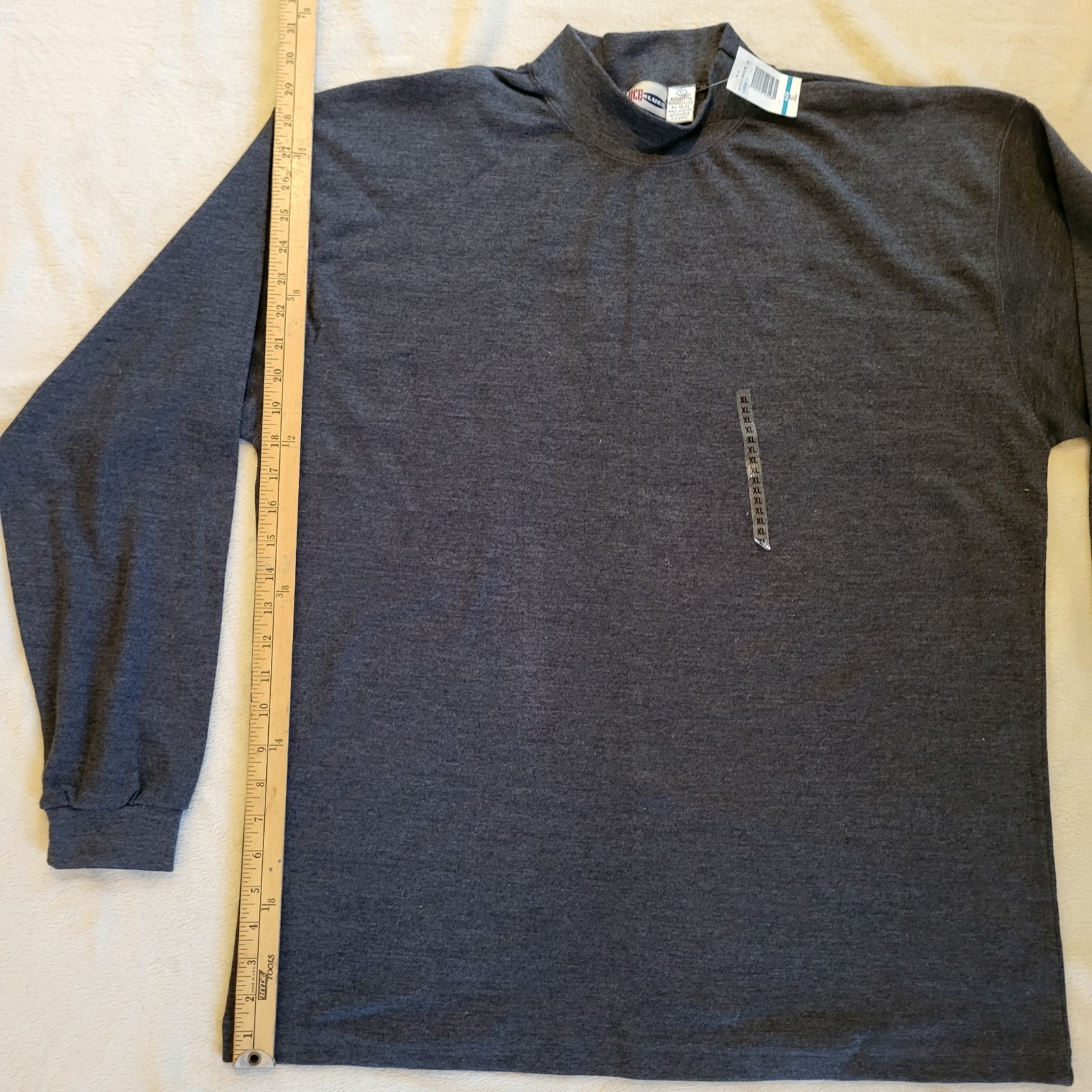 Vintage BCC Blues Navy Blue Long Sleeve T-Shirt, XL, High Neck, Cuff Sleeves gallery