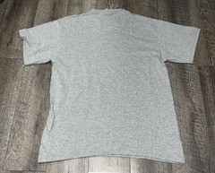 Vintage Logo Athletic Gray and Red Wisconsin Tee Short Sleeve Embroidered Size L