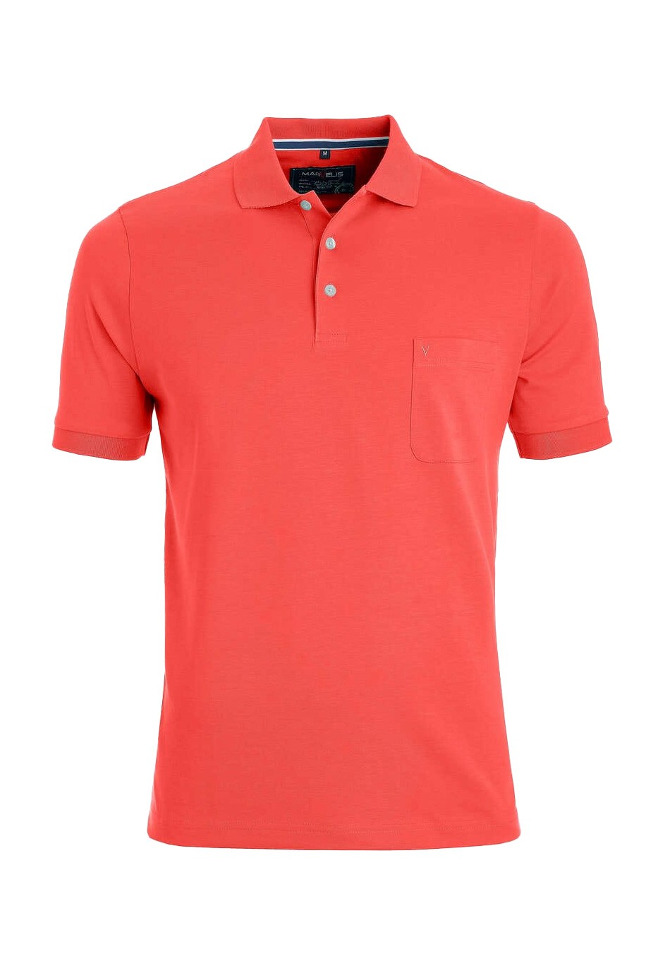 Marvelis Men’s Polo Shirt Casual Fit Polo Neck Plain Red