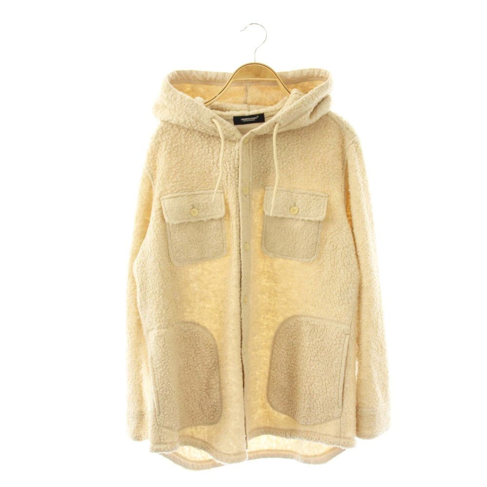Undercover Beige Wool Blend Hooded Shirt Men's Size 2 B Condition gallery