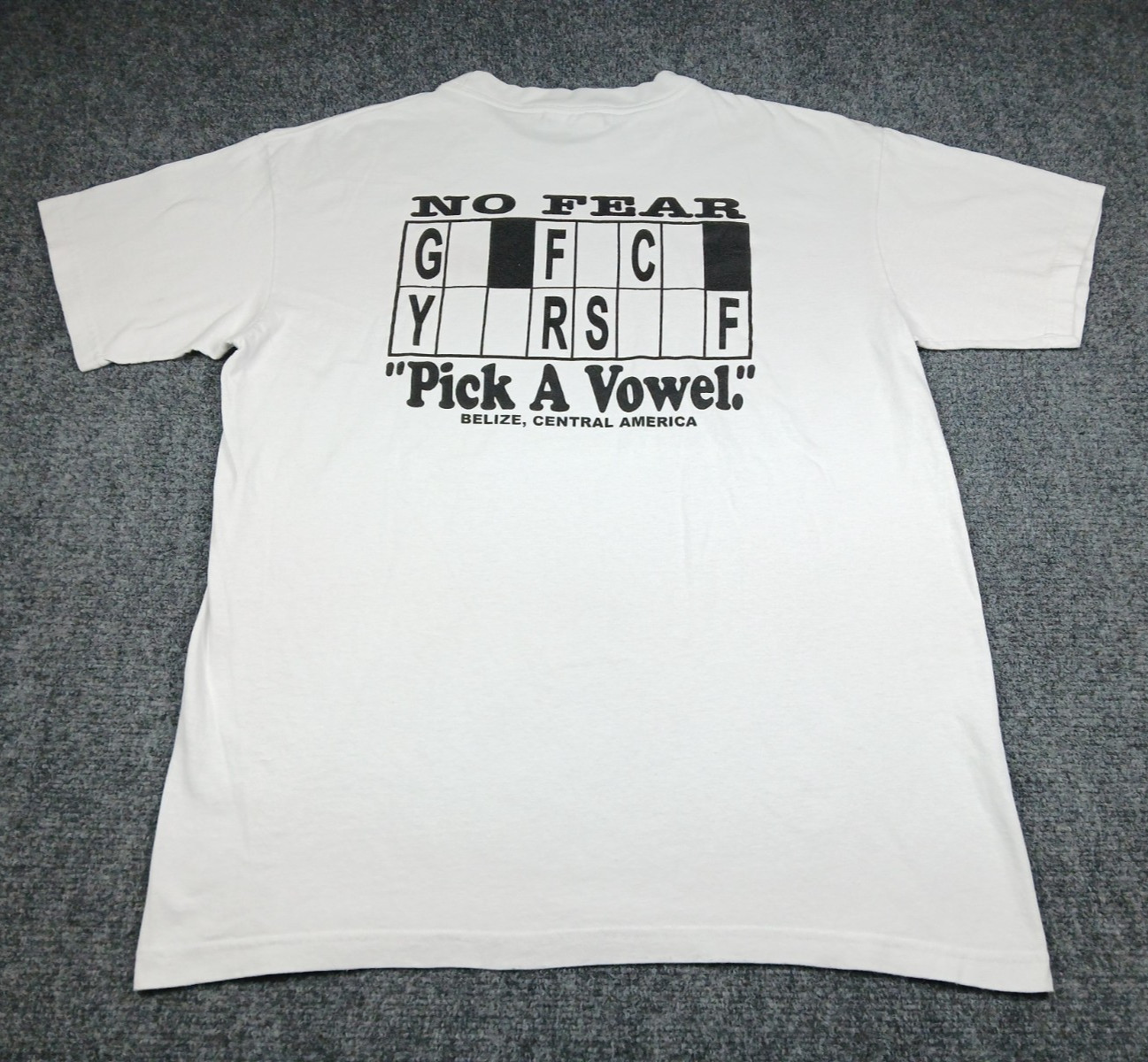 Vintage No Fear Gear Go F Yourself Pick A Vowel Mens T Shirt Size XL 90s Grunge gallery