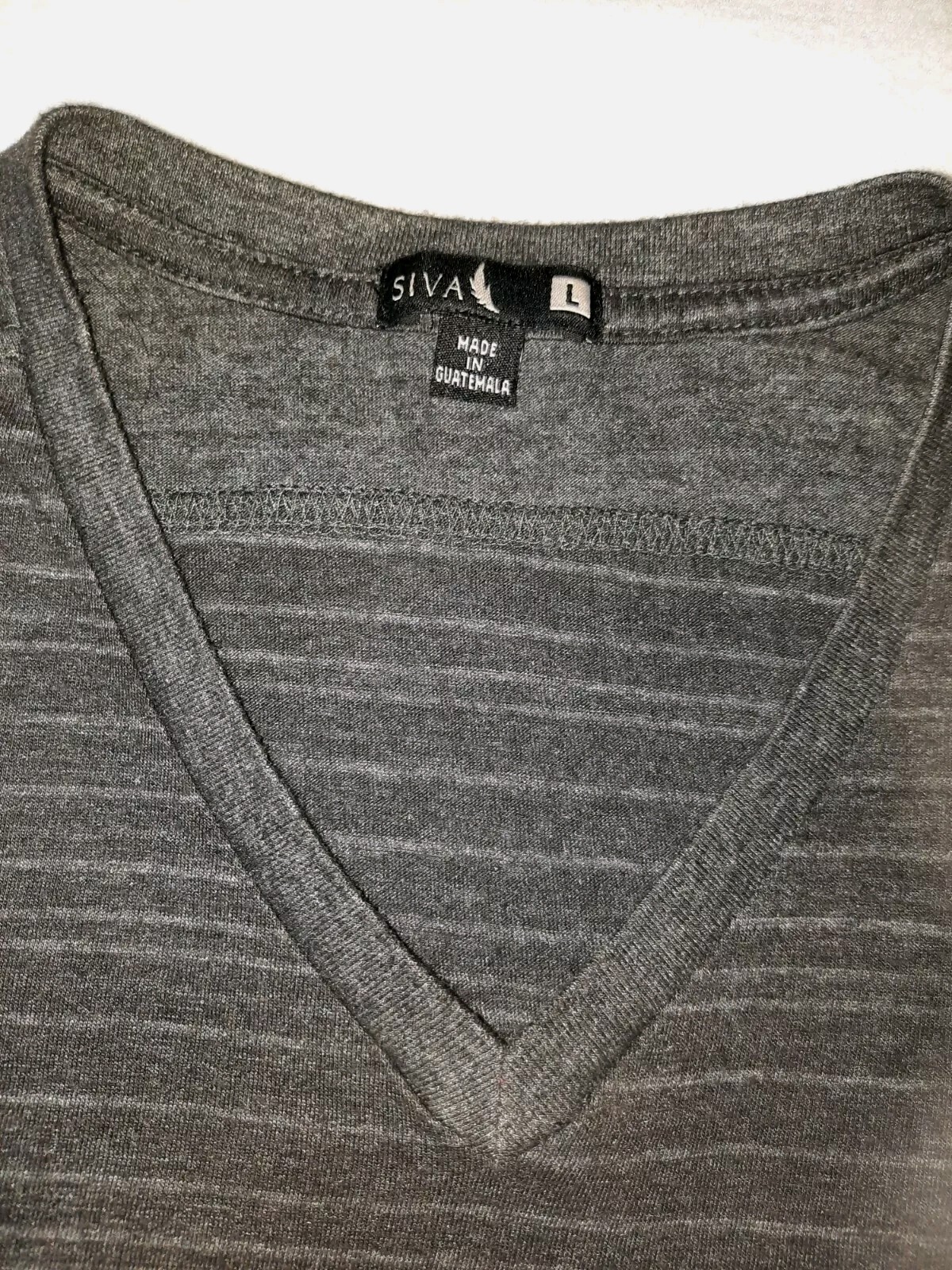 SIVA Men Large V-Neck Shirt Polyester Cotton Rayon gallery