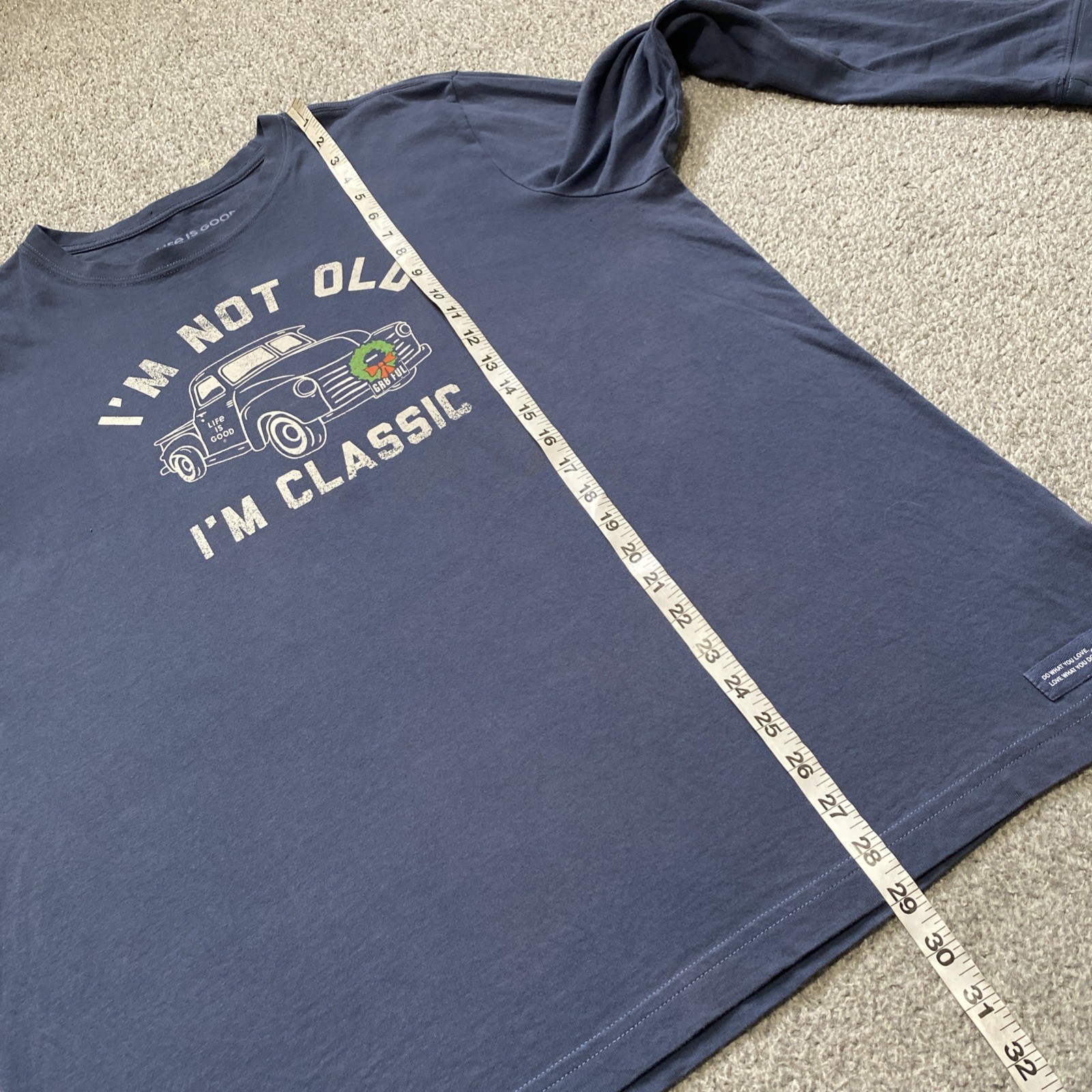 Life Is Good Crusher Tee Men L I'm Not Old I'm Classic Holiday Wreath Truck Blue gallery