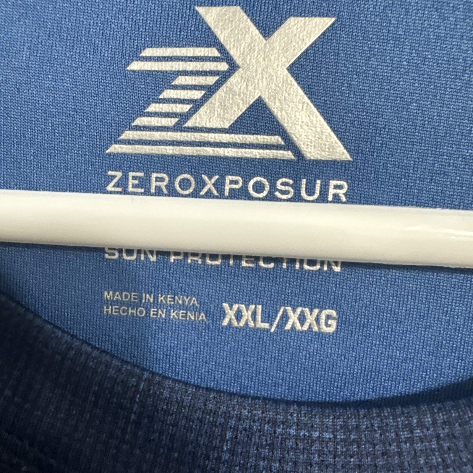 ZeroXposur Sun Protection UPF50+ Short Sleeve Shirt T-Shirt Mens Size XXL Blue gallery