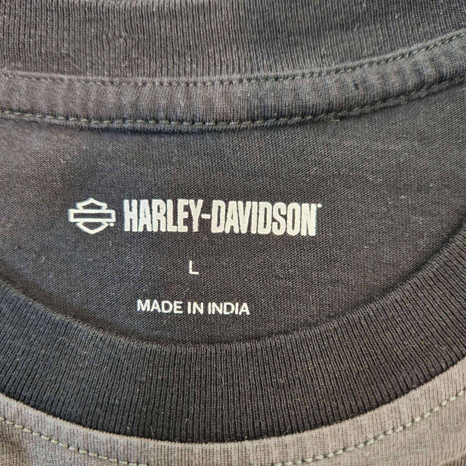 Harley-Davidson Men’s L Short Sleeve Graphic T-Shirt Color Block Logo Biker gallery