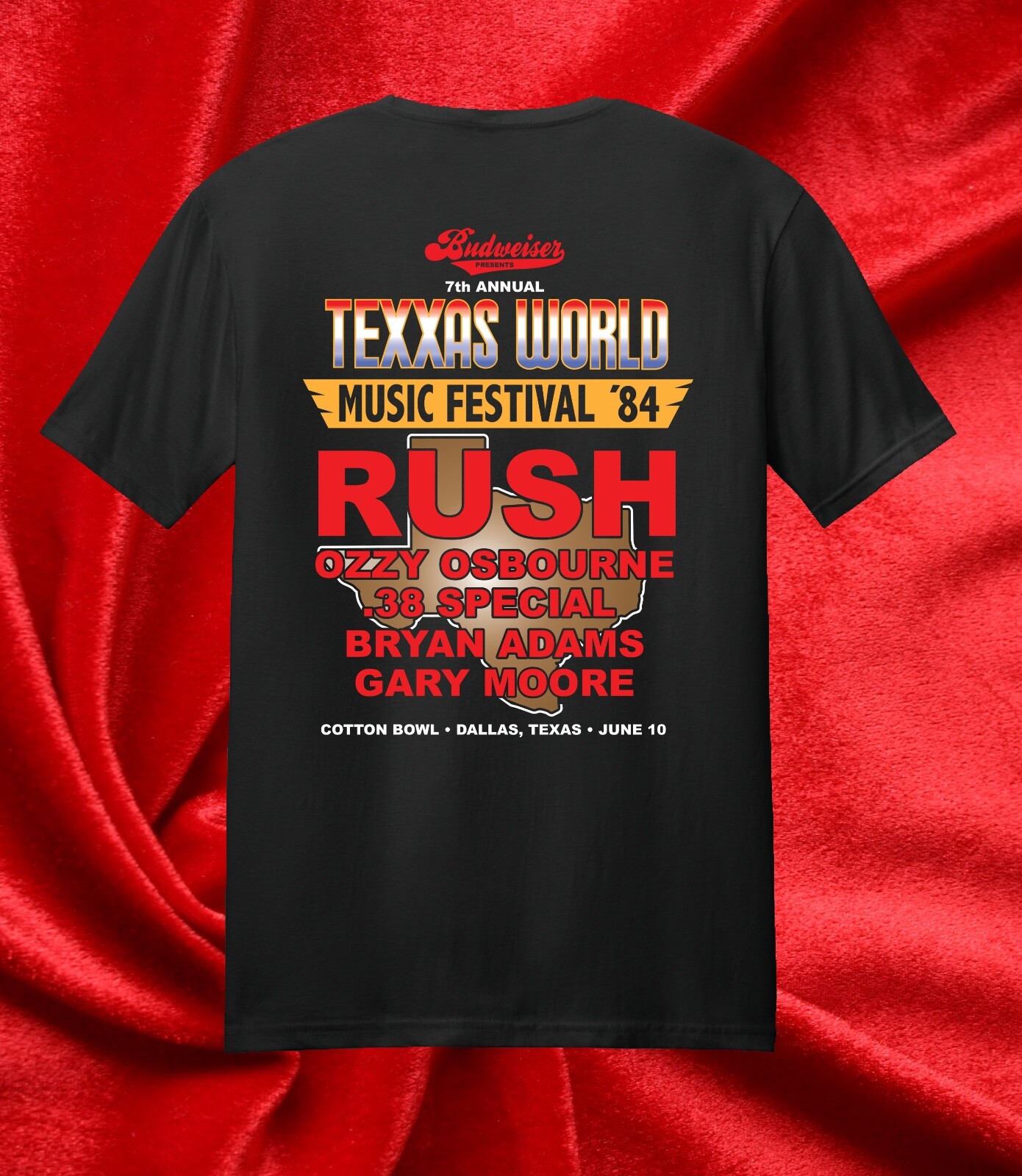 Texxas Jam 1984 Vintage Tour Jersey Shirt FREE S&H Texxas World Music Festival gallery