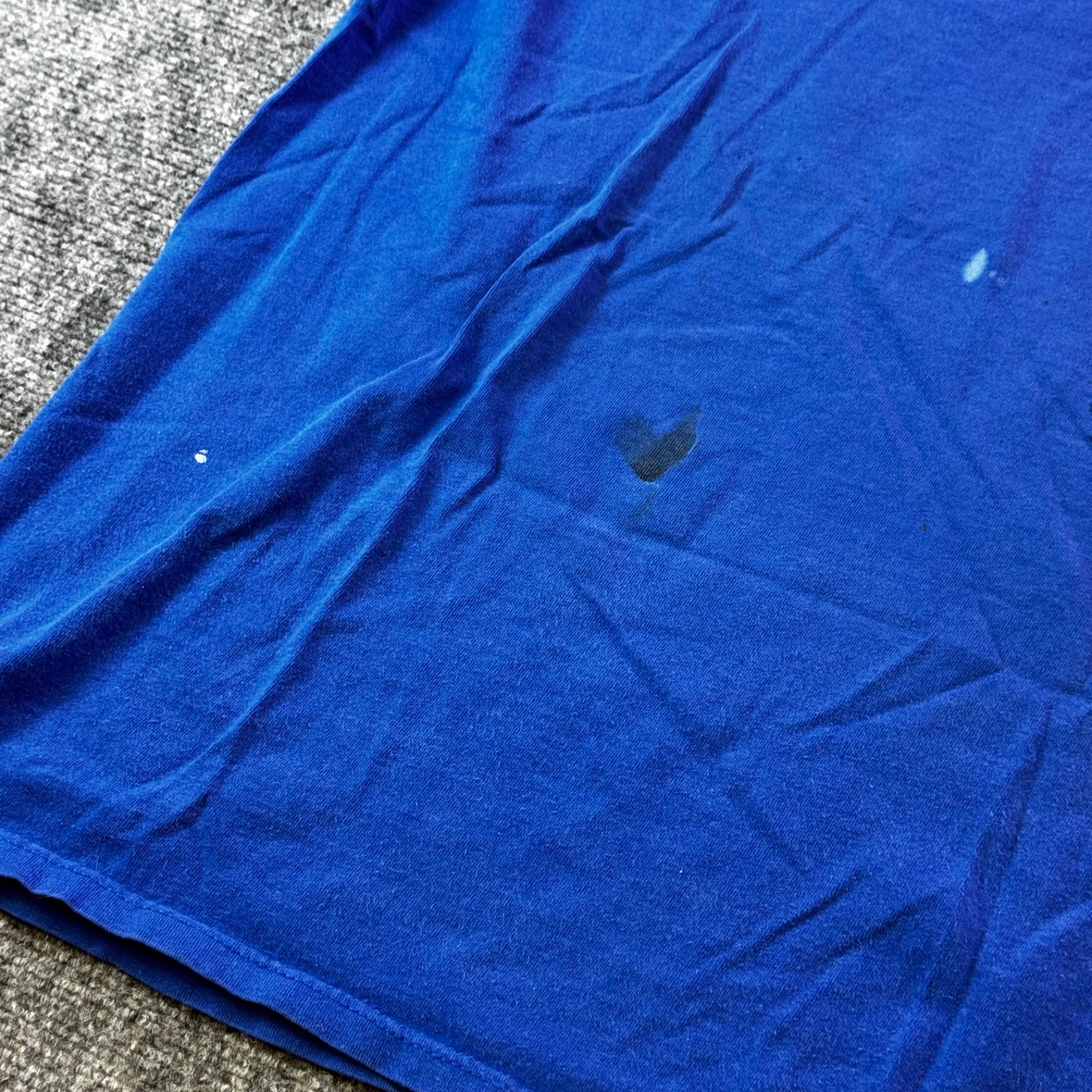 Vintage 90s Le Breve blue distressed Pocket T-Shirt Large 100% Combed Cotton XL gallery