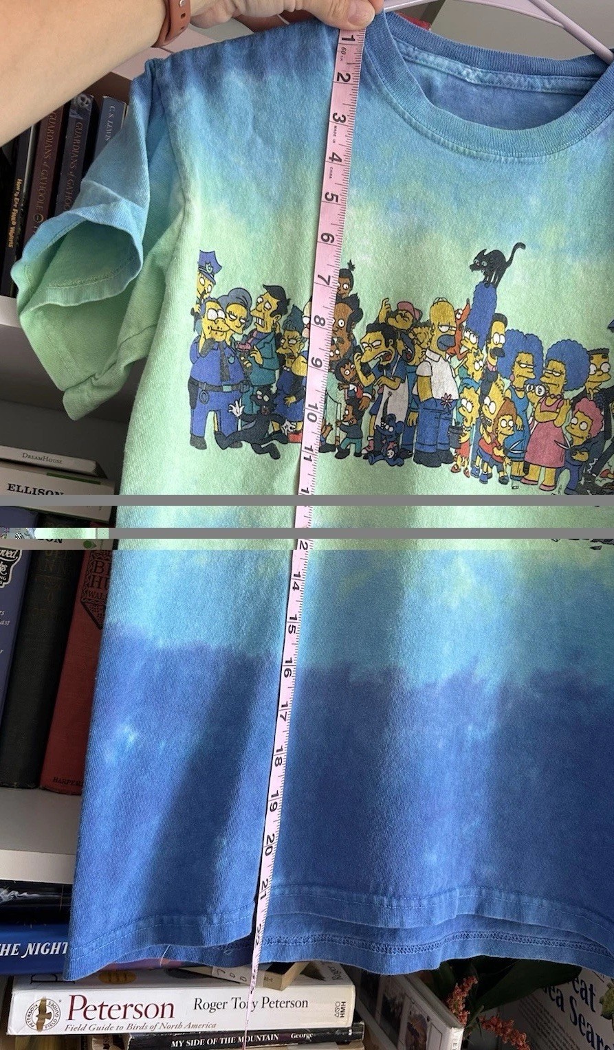 The Simpson’s Tie Dye Blue Green Graphic Tshirt Size Unknown See Measurements gallery