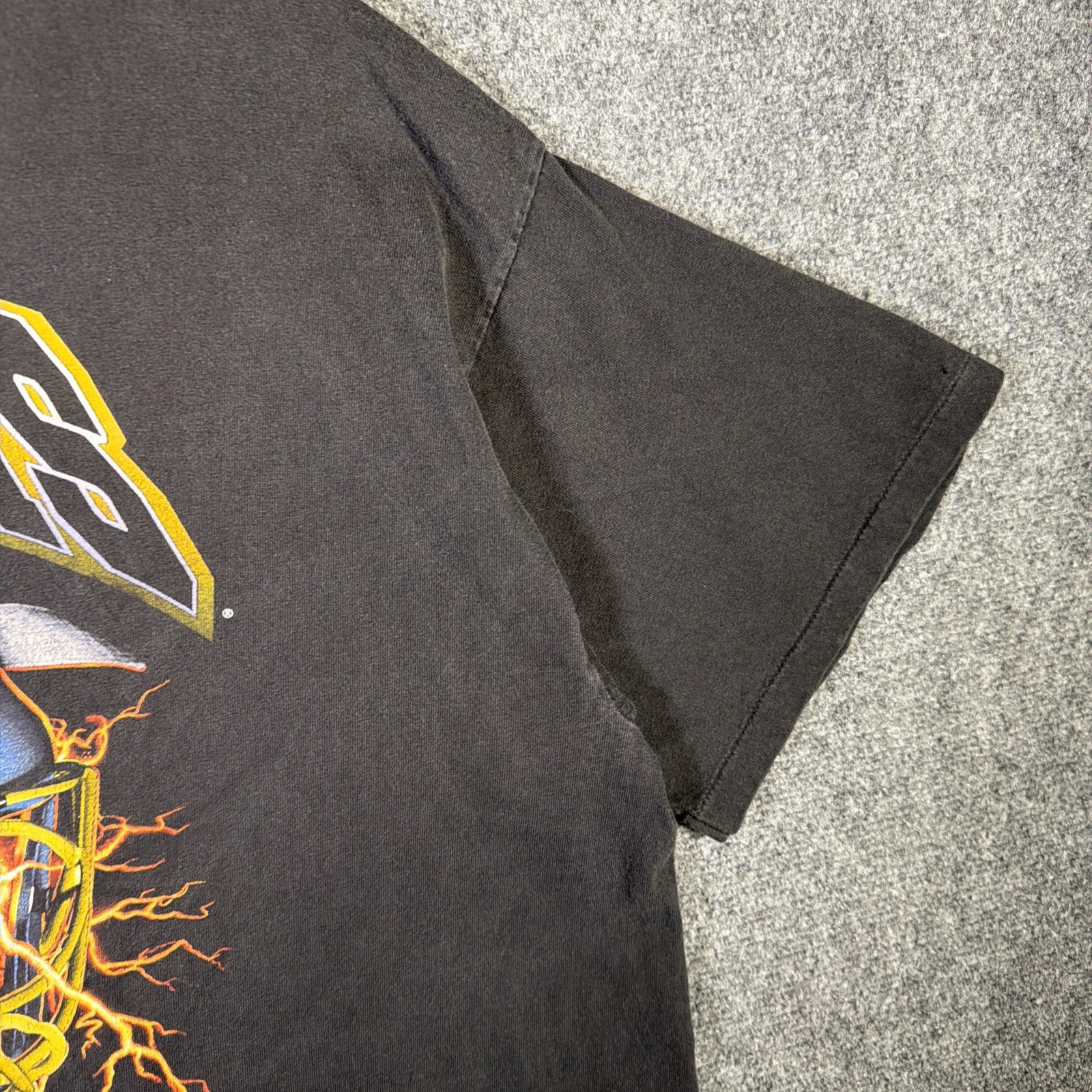 Vintage Boston Bruins Shirt Mens XL Black 90s Hockey NHL Helmet Sports Salem gallery